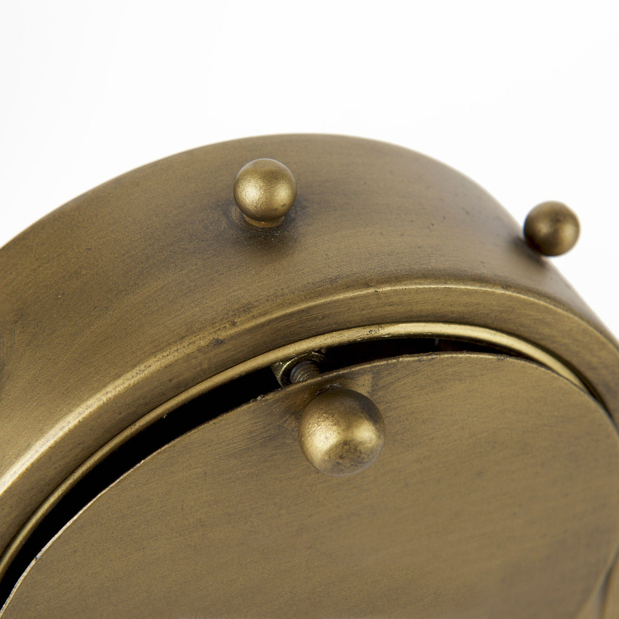 Marian Gold Studded Table Clock by Mercana at Eve Furniture