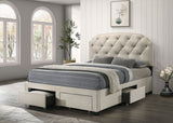Marianna Cream 4-drawer Upholstered Queen Storage Bed by Coaster at Eve Furniture