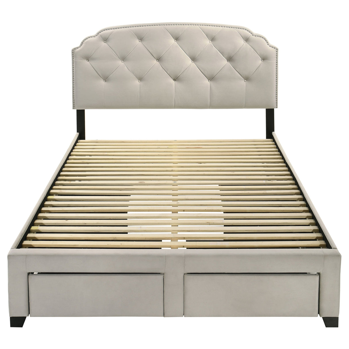 Marianna Cream 4-drawer Upholstered Queen Storage Bed by Coaster at Eve Furniture