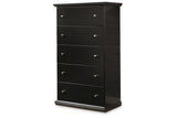 Maribel Black Chest of Drawers by Ashley at Eve Furniture