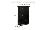 Maribel Black Chest of Drawers by Ashley at Eve Furniture