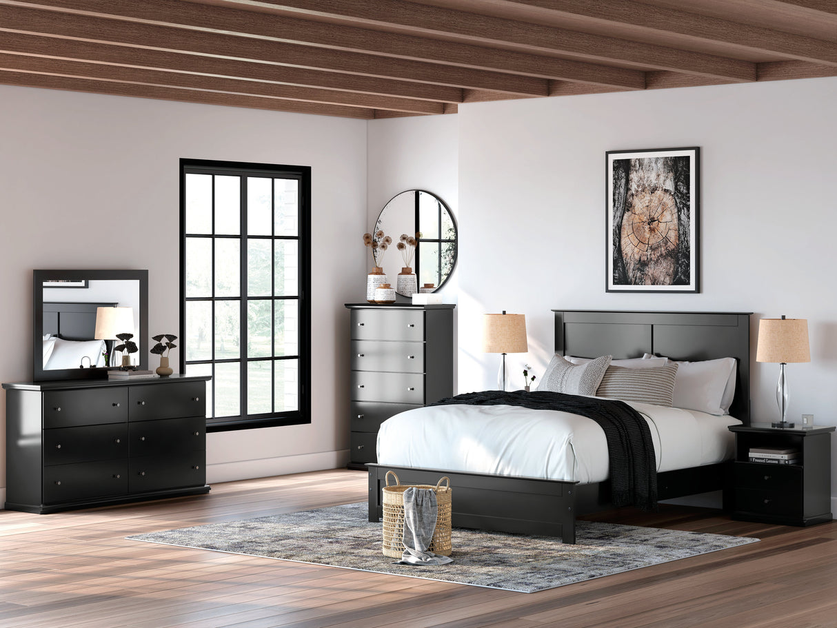 Maribel Black Panel Bedroom Set by Ashley at Eve Furniture