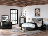 Maribel Black Panel Bedroom Set by Ashley at Eve Furniture