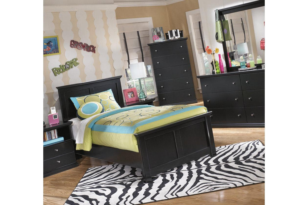 Maribel Black Twin Panel Bed by Ashley at Eve Furniture