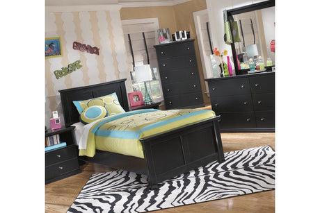Maribel Black Twin Panel Bed by Ashley at Eve Furniture