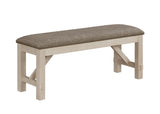 Maribelle Chalk and Gray Dining Bench by Crown Mark at Eve Furniture