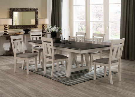 Maribelle Chalk and Gray Dining Chair, Set of 2 by Crown Mark at Eve Furniture