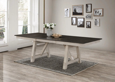 Maribelle Chalk and Gray Dining Table by Crown Mark at Eve Furniture