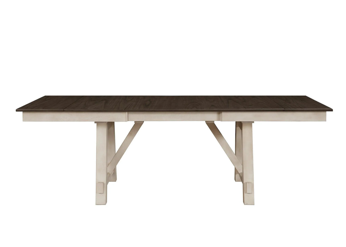 Maribelle Chalk and Gray Dining Table by Crown Mark at Eve Furniture