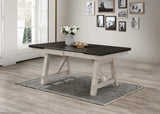 Maribelle Chalk and Gray Dining Table by Crown Mark at Eve Furniture