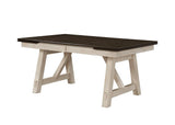 Maribelle Chalk and Gray Extendable Dining Set by Crown Mark at Eve Furniture
