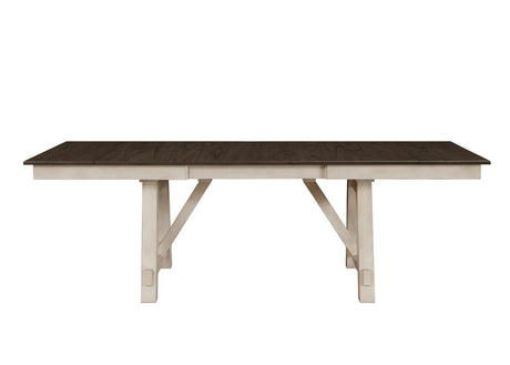 Maribelle Chalk and Gray Extendable Dining Set by Crown Mark at Eve Furniture