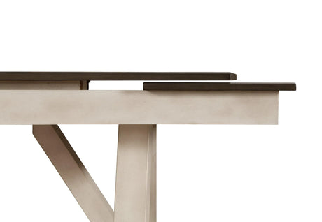 Maribelle Chalk and Gray Extendable Dining Set by Crown Mark at Eve Furniture
