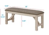 Maribelle Chalk and Gray Extendable Dining Set by Crown Mark at Eve Furniture