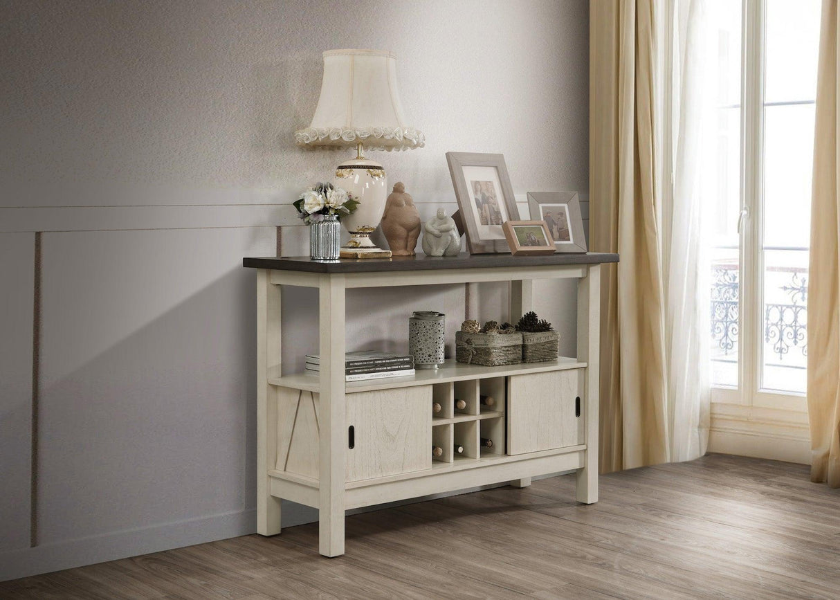 Maribelle Chalk and Gray Server by Crown Mark at Eve Furniture