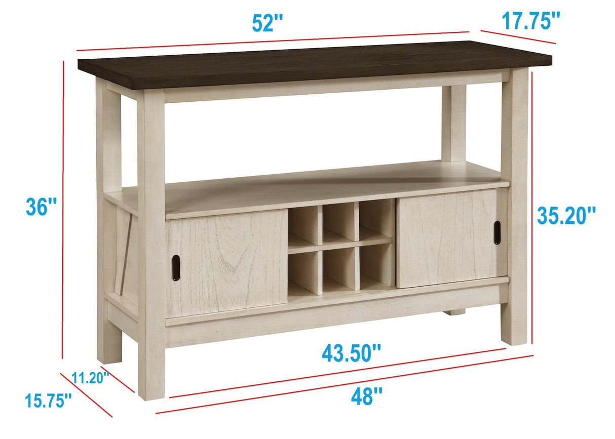 Maribelle Chalk and Gray Server by Crown Mark at Eve Furniture