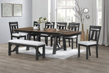 Maribelle Wheat Charcoal Bench by Crown Mark at Eve Furniture