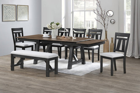 Maribelle Wheat Charcoal Bench by Crown Mark at Eve Furniture