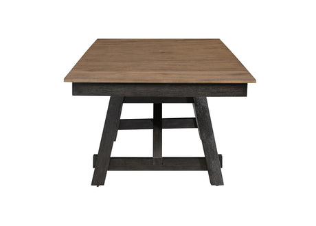 Maribelle Wheat Charcoal Extendable Dining Table by Crown Mark at Eve Furniture