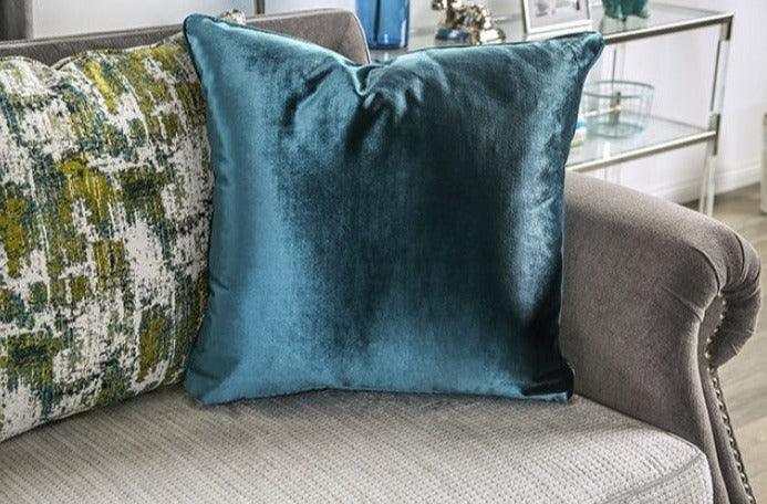 Mariella Gray & Beige Stationary Sofa & Loveseat by Furniture of America at Eve Furniture