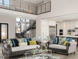 Mariella Gray & Beige Stationary Sofa & Loveseat by Furniture of America at Eve Furniture