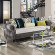 Mariella Gray/Beige/Teal/Olive Sofa by Furniture of America at Eve Furniture