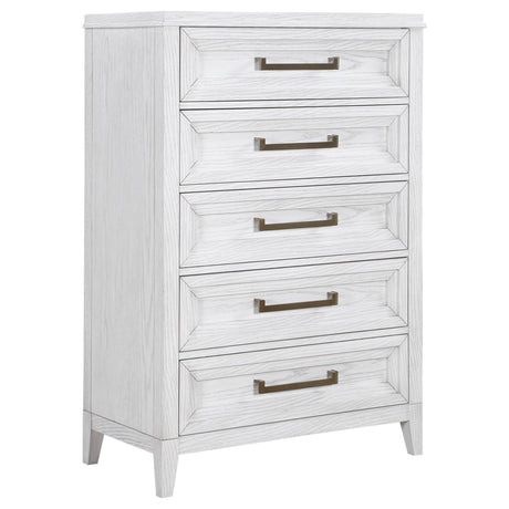 Marielle 5-drawer Bedroom Chest Distressed White by Coaster at Eve Furniture