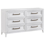 Marielle 6-drawer Bedroom Dresser Distressed White