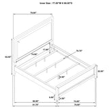 Marielle California King LED Panel Bed Distressed White