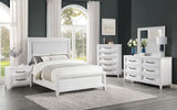 Marielle California King LED Panel Bed Distressed White by Coaster at Eve Furniture