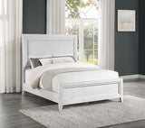 Marielle California King LED Panel Bed Distressed White by Coaster at Eve Furniture
