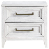 Marielle Distressed White 2-drawer Nightstand Bedside Table by Coaster at Eve Furniture
