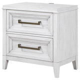 Marielle Distressed White 2-drawer Nightstand Bedside Table by Coaster at Eve Furniture