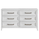 Marielle Distressed White 6-drawer Bedroom Dresser by Coaster at Eve Furniture