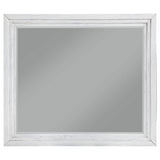 Marielle Distressed White Dresser Mirror by Coaster at Eve Furniture