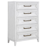 Marielle 5-drawer Bedroom Chest Distressed White by Coaster at Eve Furniture