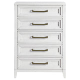 Marielle 5-drawer Bedroom Chest Distressed White by Coaster at Eve Furniture