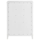 Marielle 5-drawer Bedroom Chest Distressed White by Coaster at Eve Furniture