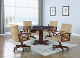 Marietta 5-Piece Game Table Set Tobacco/Tan