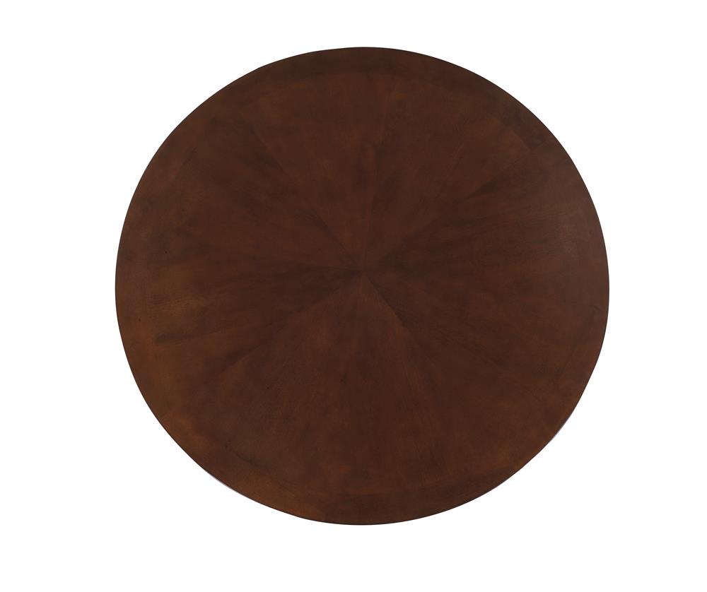 Marietta Round Wooden Game Table Tobacco