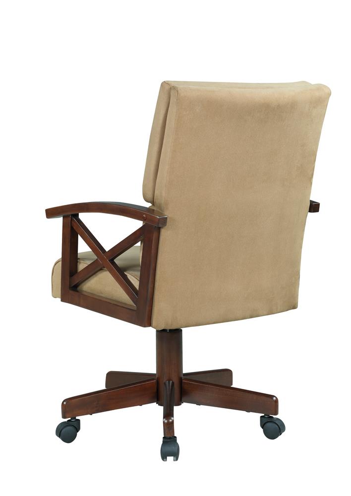 Marietta Upholstered Game Chair Tobacco/Tan