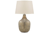 Mari Gray/Gold Finish Table Lamp by Ashley at Eve Furniture