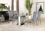 Marilyn Mirror/Gray 5-Piece Rectangular Dining Set