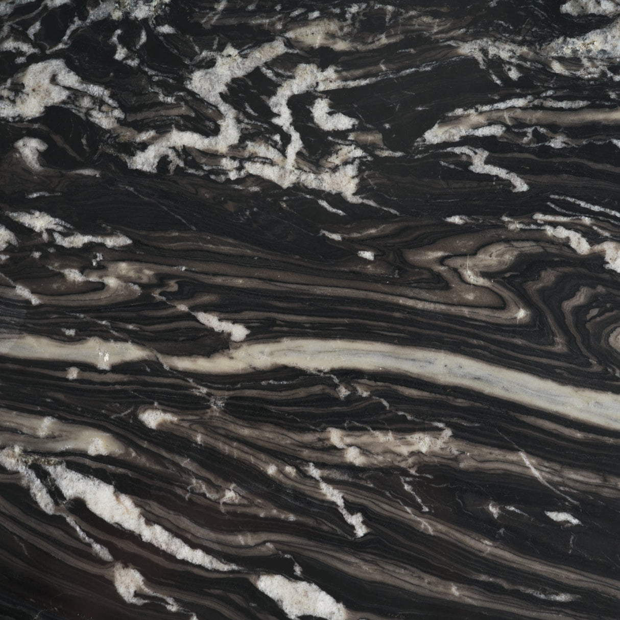 Marilyn Black Forest Marble Black Wood Pedestal Round Dining Table by Mercana at Eve Furniture