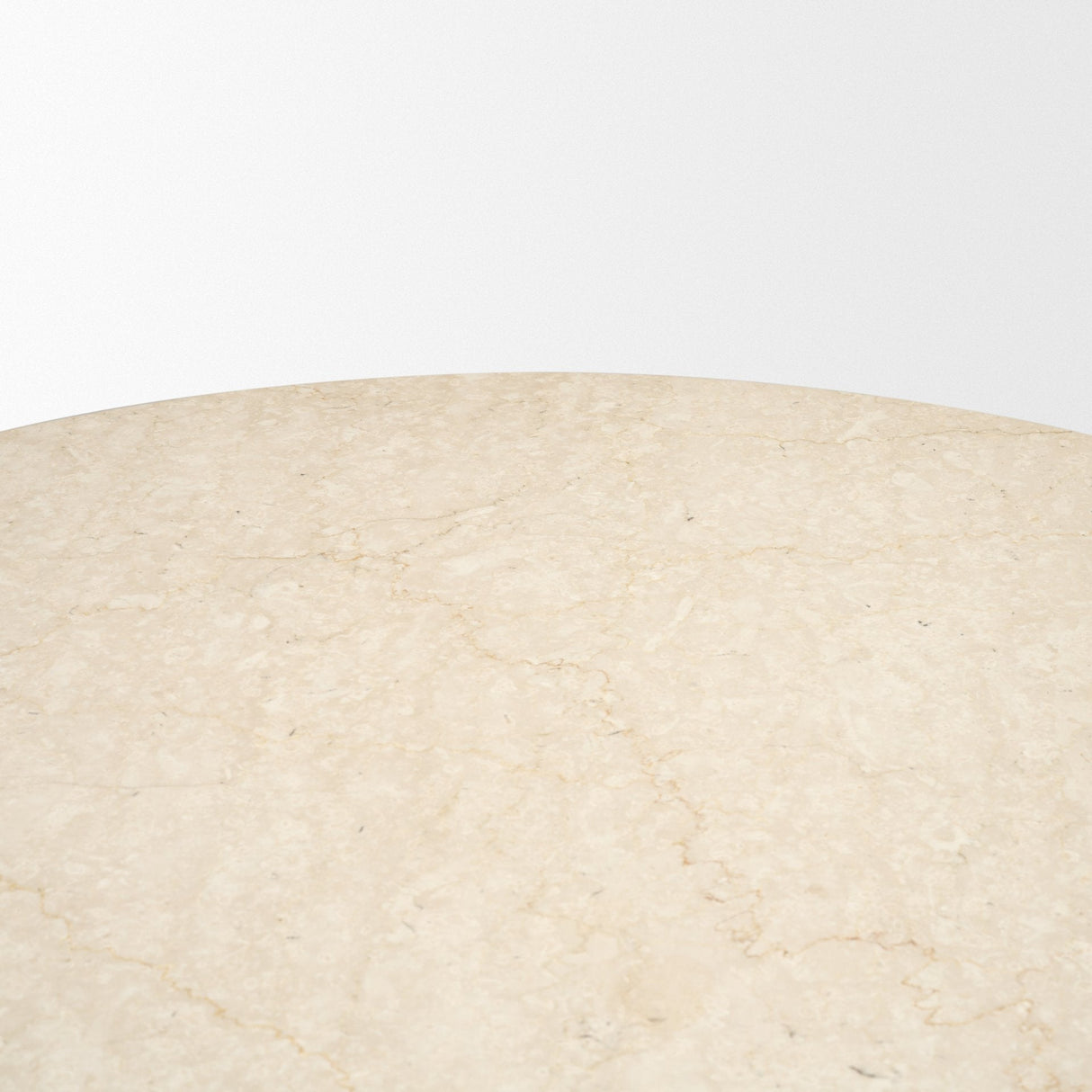 Marilyn Botticino Marble W/ Light Brown Wood Base Dining Table by Mercana at Eve Furniture
