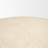 Marilyn Botticino Marble W/ Light Brown Wood Base Dining Table by Mercana at Eve Furniture