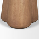 Marilyn Botticino Marble W/ Light Brown Wood Base Dining Table by Mercana at Eve Furniture