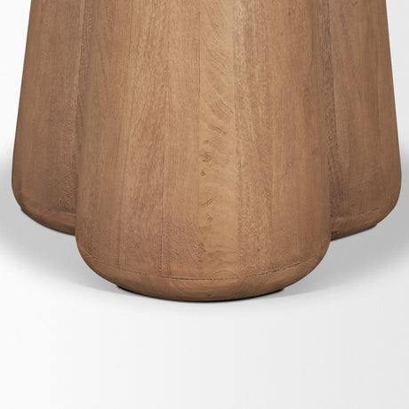 Marilyn Botticino Marble W/ Light Brown Wood Base Dining Table by Mercana at Eve Furniture
