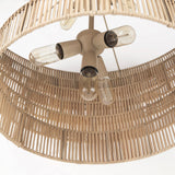 Marimba 40 L x 40 W x 24 H Natural Cane 6 Tier Chandelier by Mercana at Eve Furniture