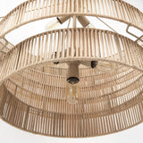 Marimba 40 L x 40 W x 24 H Natural Cane 6 Tier Chandelier by Mercana at Eve Furniture